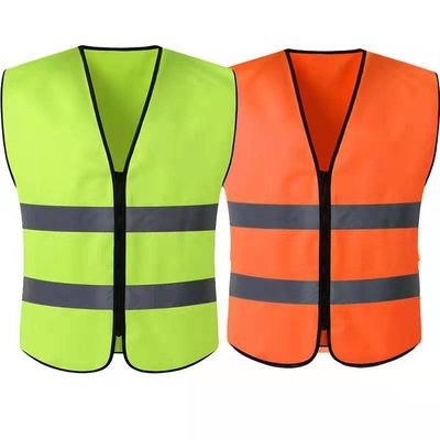 Gilets réfléchissants de haute qualité faits sur commande de haut de la visibilité SJV002 de polyester de sécurité de gilet gilet réfléchissant rouge de noir