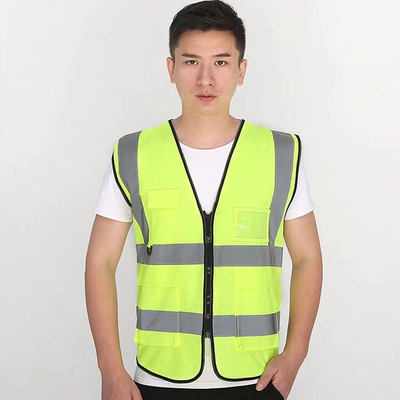 Habillement fait sur commande de sécurité de Logo Safety Vest Work Reflective de la sécurité SJV01 de veste en gros de gilet