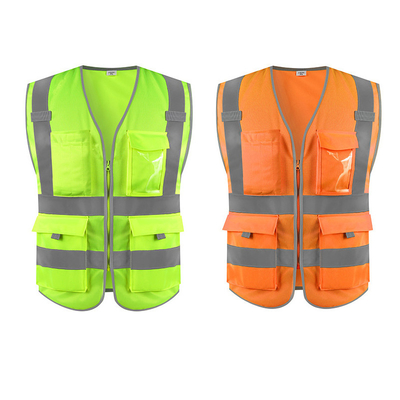 Visibilité élevée du travail SJV02 d'utilisation adulte en gros du trafic courant les gilets réfléchissants de sécurité