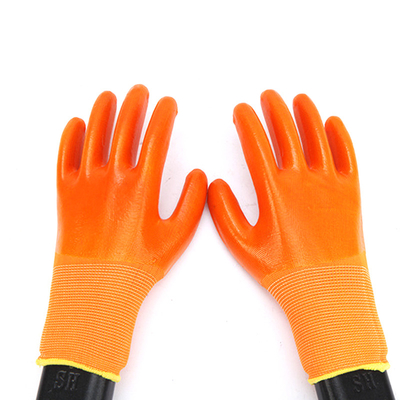 Le PVC en gros de mécanicien de gants de travail du jardin SJS003 a enduit les gants fonctionnants de sécurité