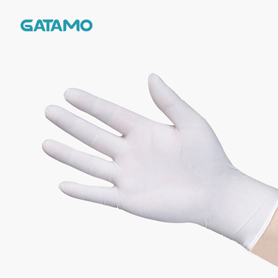 Gants faits sur commande en poudre bon marché de latex de porcelaine de gants d'examen de latex de latex en caoutchouc blanc des gants G36