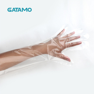 Gants vétérinaires du PE SN29 de gants jetables de bras de PE animal en plastique jetable de haute qualité de longueur