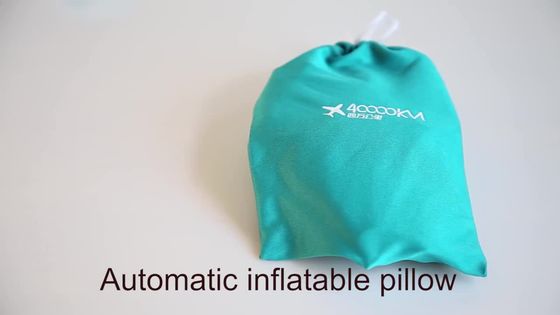 Oreiller gonflable assemblé pliable de cou de voyage de forme rempli par air promotionnel bon marché de WMXP0004 TPU U