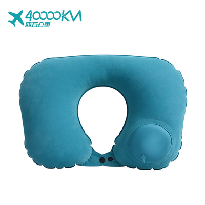 L'oreiller gonflable de voyage de la nouvelle mode WMXP0003 s'est assemblé l'oreiller gonflable automatique de cou de voyage de pompe de presse avec le sac
